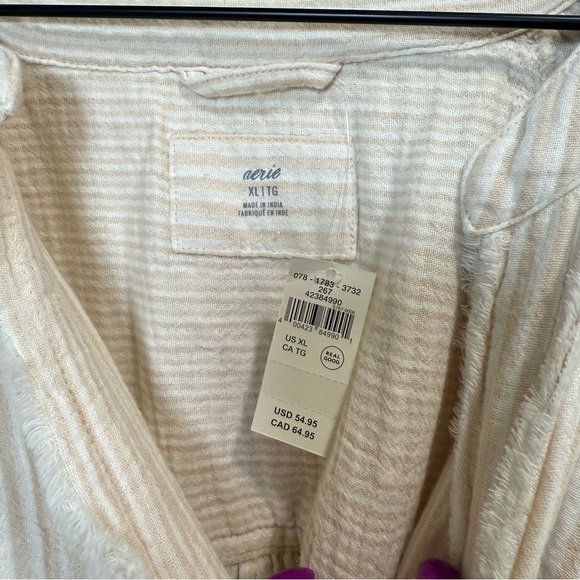 Aerie women's Daybreak coverup shirt size XL resortwear swim coverup beach NWT - Picture 6 of 15